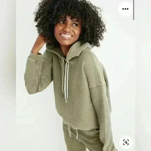 Aerie Set Women’s Ribbed Love corded Sage Matching Set Size Small medium